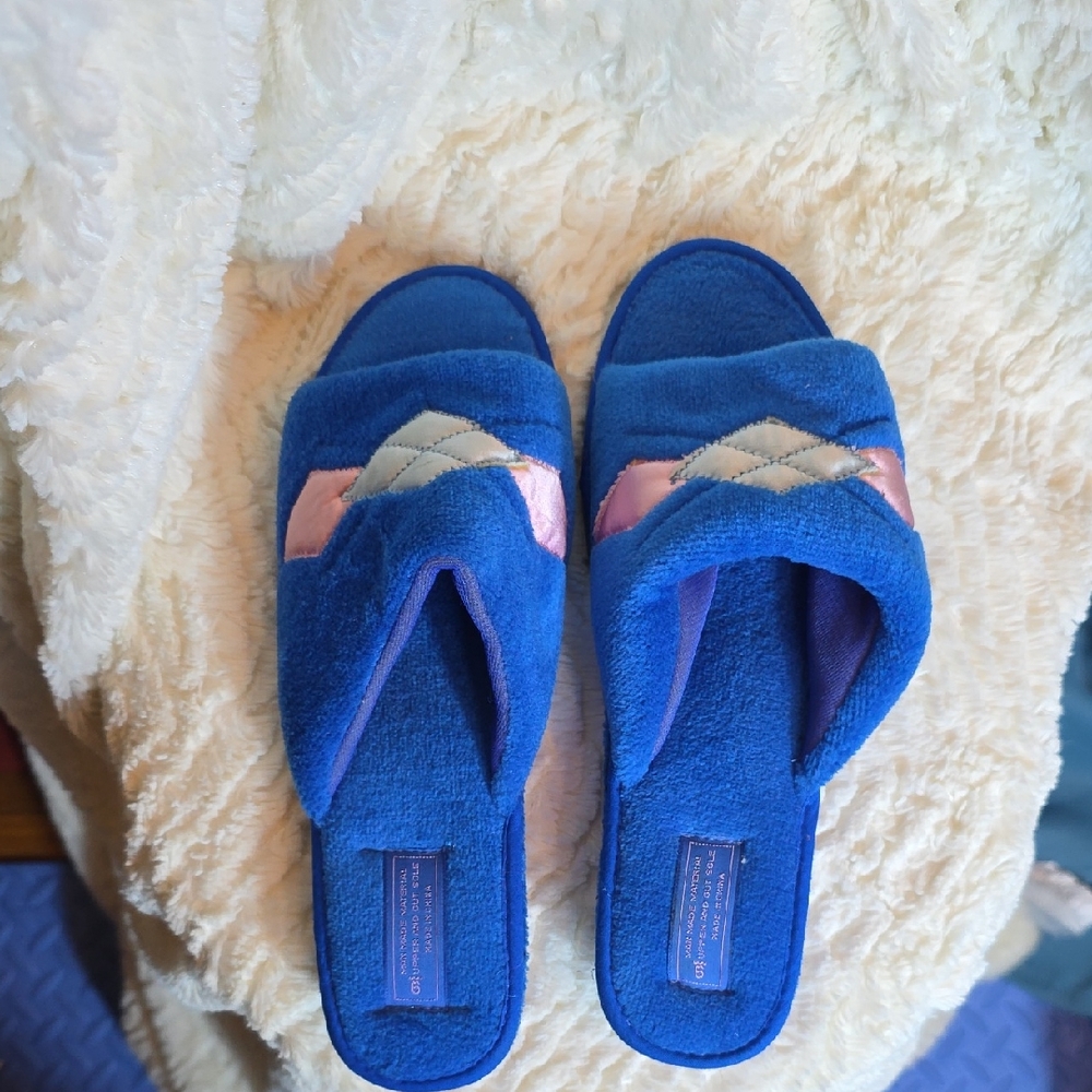 Elegant Blue and Pink Women's Slippers